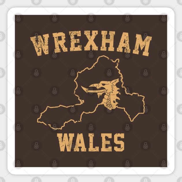 Wrexham Wales / Cymru Magnet by Botak Solid Art